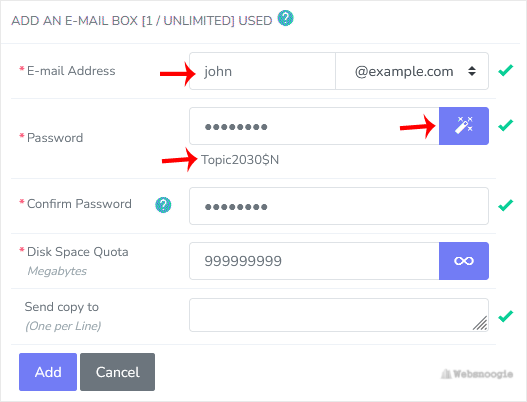 Here is an image of email from our Omaha web design and web hosting company