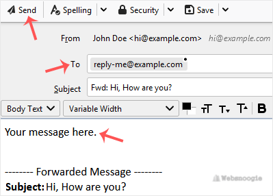 Here is an image of email from our Omaha web design and web hosting company
