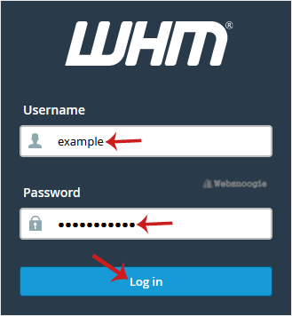 A WHM image created by Websnoogie, LLC, Omaha web hosting