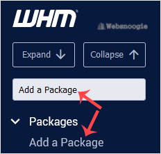 A WHM image created by Websnoogie, LLC, Omaha web hosting