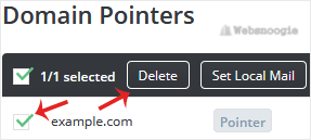 An example image of domain management from our Omaha web design and hosting company