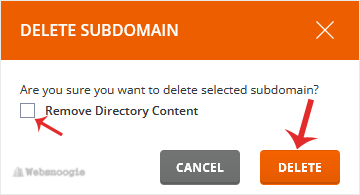 Showing an image of using a subdomain from our Omaha hosting company