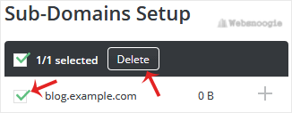 Showing an image of using a subdomain from our Omaha hosting company