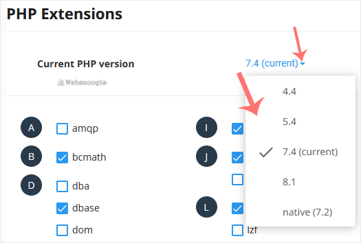 A great example of an image of using and changing PHP from our Web design and Omaha web hosting company