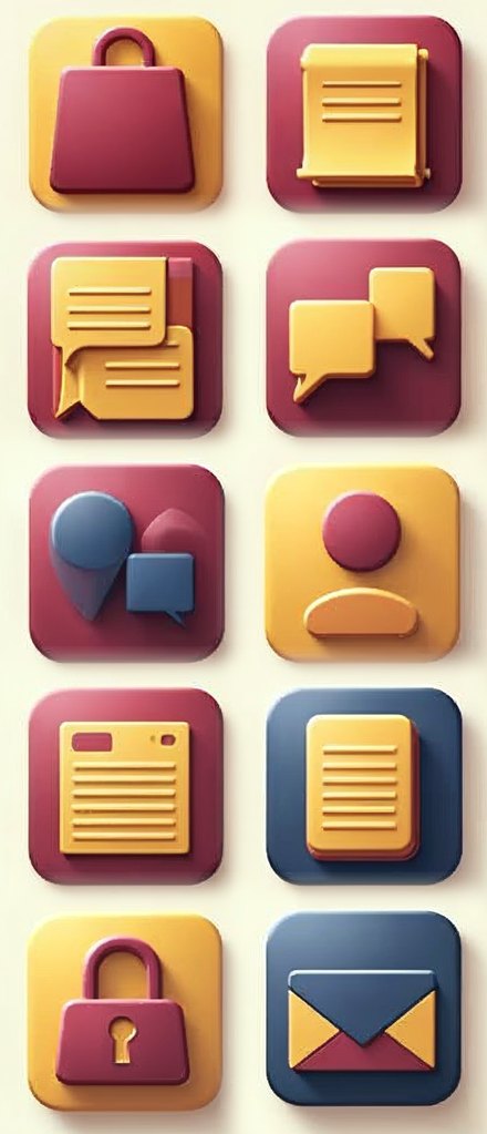 A grid of colorful icons for the kinds of sites a CMS runs: blogs, stores, galleries, forums and calendars